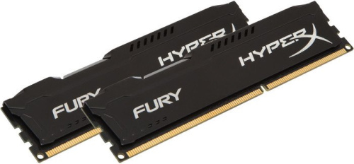 Оперативная память Kingston HyperX Fury Black 2x8GB KIT DDR3 PC3-12800 (HX316C10FBK2/16) фото 5