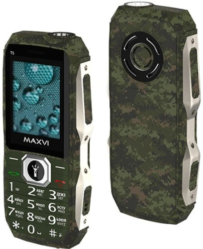 Мобильный телефон Maxvi T5 (милитари) фото 4