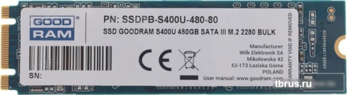 SSD GOODRAM S400U 480GB SSDPB-S400U-480-80 фото 3