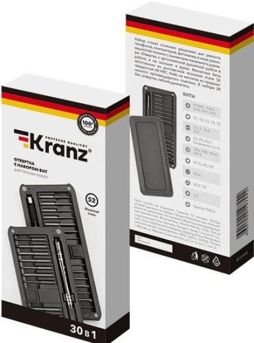 Набор бит Kranz KR-12-4752 (30 предметов) фото 4