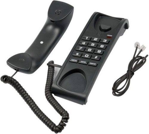 Проводной телефон Ritmix RT-007 (черный) фото 3