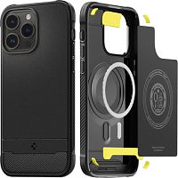 Чехол для телефона Spigen Rugged Armor MagFit iPhone 14 Pro Max ACS04812 (matte black)