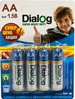 Батарейки Dialog AA 4 шт. [R6P-4B]