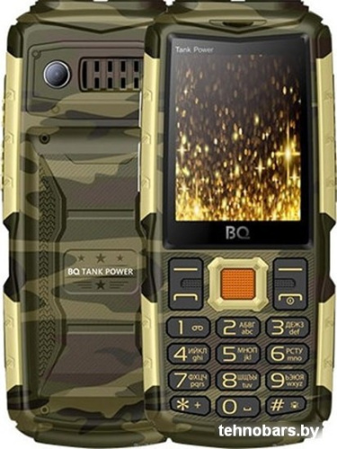 Мобильный телефон BQ-Mobile BQ-2430 Tank Power (камуфляж/золотистый) фото 3