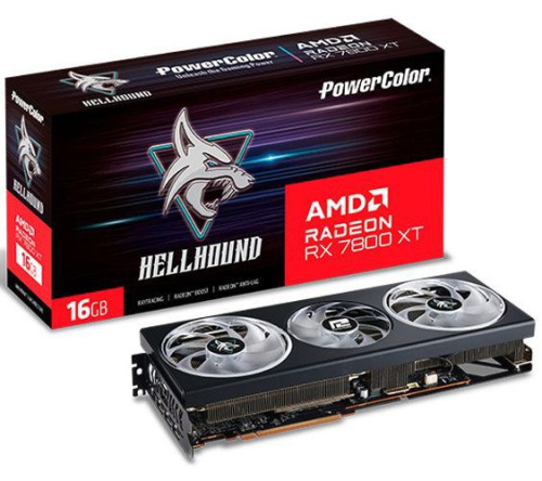 Видеокарта PowerColor Hellhound AMD Radeon RX 7800 XT 16GB GDDR6 RX 7800 XT 16G-L/OC фото 4