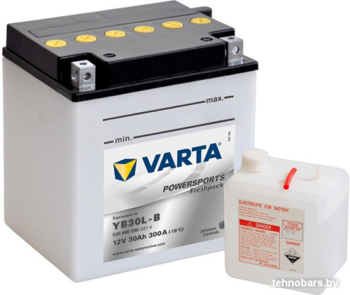 Мотоциклетный аккумулятор Varta Powersports Freshpack YB30L-B 530 400 030 (30 А/ч) фото 3