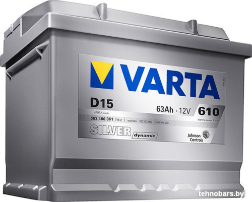 Автомобильный аккумулятор Varta Silver Dynamic D15 563 400 061 (63 А/ч) фото 3