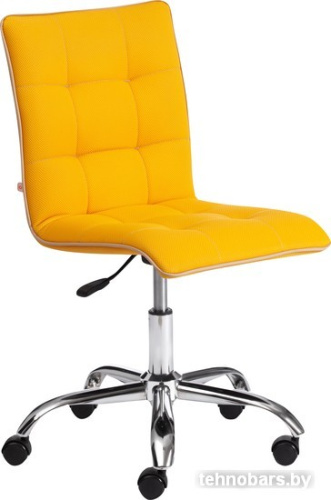 Кресло TetChair Zero (ткань/кож/зам, желтый/бежевый) фото 3