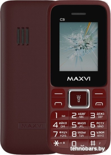 Мобильный телефон Maxvi C3i (винный красный) фото 3