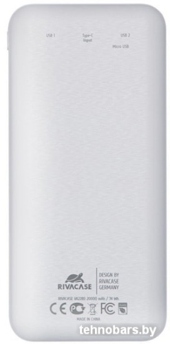 Портативное зарядное устройство Rivacase VA2280 20000mAh (белый) фото 4