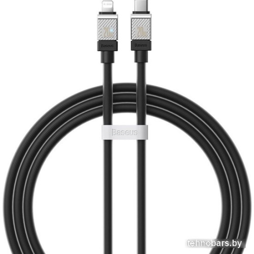 Кабель Baseus CoolPlay Series USB Type-C - Lightning (1 м, черный) фото 3