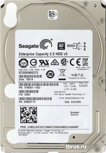 Жесткий диск Seagate Enterprise Capacity 2TB (ST2000NX0273) фото 6