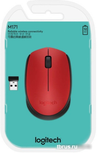 Мышь Logitech M171 Wireless Mouse красный/черный [910-004641] фото 7