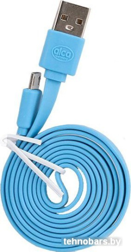 Кабель Alca USB Type-A - microUSB 510640 (1 м, голубой) фото 3