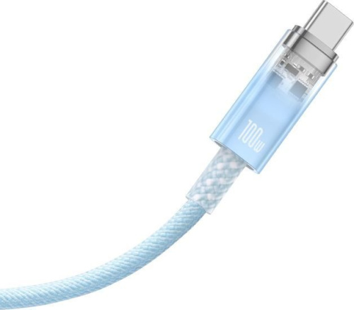 Кабель Baseus Explorer Series Fast Charging with Smart Temperature Control USB Type-C USB Type-C (2 м, голубой) фото 5