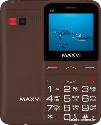 Кнопочный телефон Maxvi B231 (коричневый) фото 3
