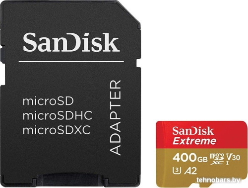 Карта памяти SanDisk Extreme SDSQXA1-400G-GN6MA 400GB (с адаптером) фото 3