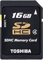 Карта памяти Toshiba SDHC (Class 4) 16GB [SD-K16GJ(6]
