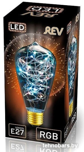 Лампа с гирляндой Rev Винтаж Copper Wire ST64 E27 2 Вт RGB 32447 8 фото 5
