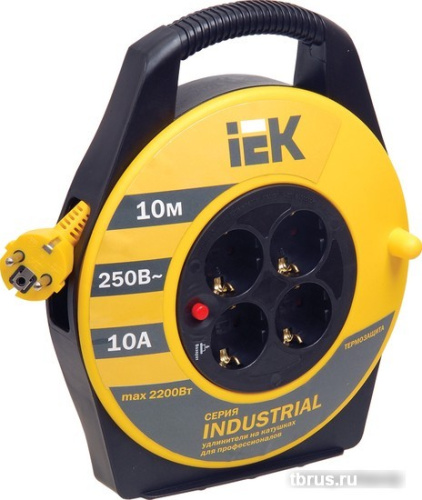 Удлинитель IEK УК10 WKP14-10-04-10 (10 м, желтый) фото 3