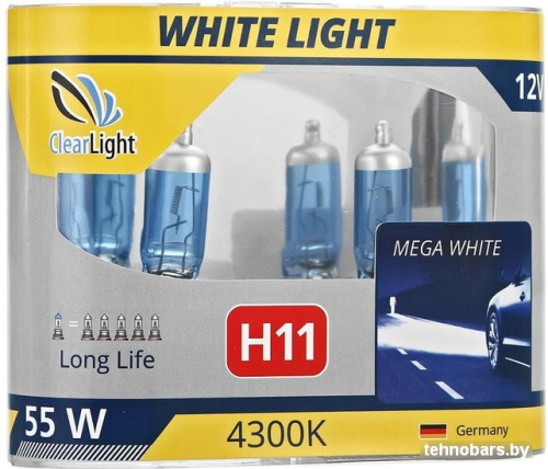Галогенная лампа Clear Light White Light H11 2шт фото 3