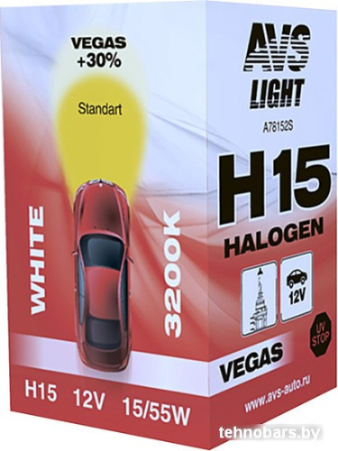 Галогенная лампа AVS Vegas H15 12V 15/55W 1шт [A78152S] фото 3
