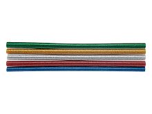 Стержни клеевые d=11,3 мм, L=270 мм, цветные с блестками (упак. 10 шт.) REXANT (09-1285)
