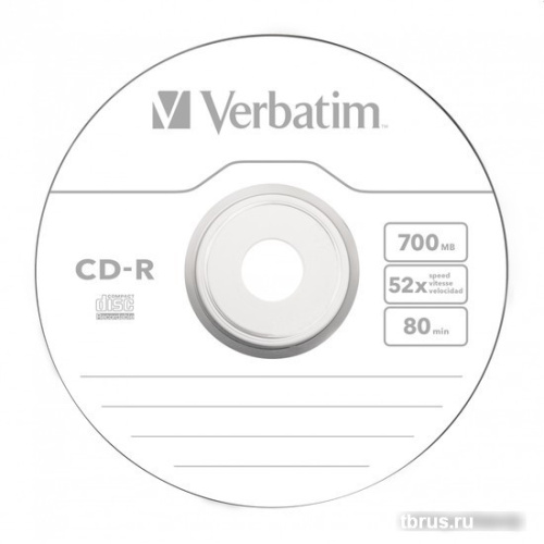 CD-R диск Verbatim 700Mb DL Extra Protection 52x CakeBox 100 шт. 43411 фото 3