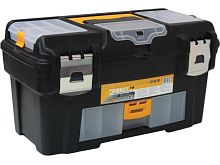 Ящик для инструмента пластмассовый ГЕФЕСТ 18" мет.замки ( с консолью и коробками) М2944