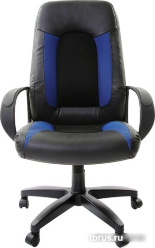 Кресло Brabix Strike EX-525 (кожзам/ткань TW, черный/синий) фото 6