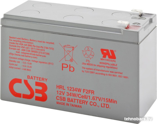 Аккумулятор для ИБП CSB HRL1234W F2 (12В/9 А·ч) фото 3