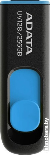 USB Flash A-Data DashDrive UV128 256GB (черный/синий) фото 3