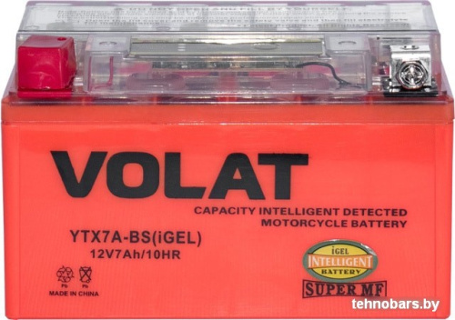 Мотоциклетный аккумулятор VOLAT YTX7A-BS(iGEL) (7 А·ч) фото 4
