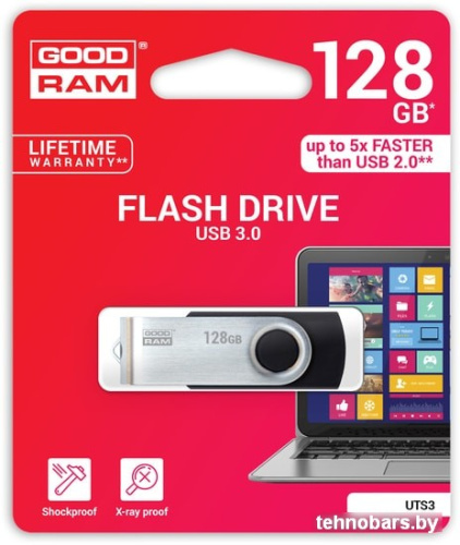 USB Flash GOODRAM UTS3 128GB (черный) фото 5
