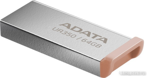 USB Flash ADATA UR350 64GB UR350-64G-RSR/BG (серебристый/коричневый) фото 5