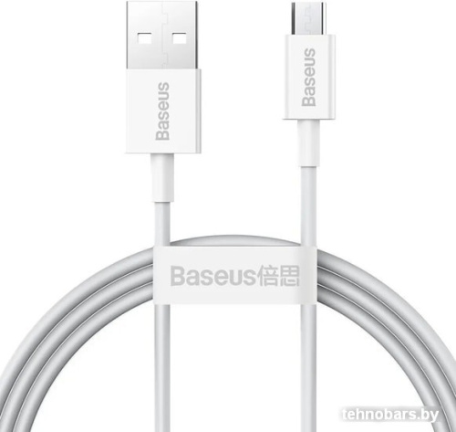 Кабель Baseus CAMYS-02 USB Type-A - microUSB (1 м, белый) фото 3