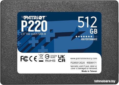 SSD Patriot P220 512GB P220S512G25 фото 3