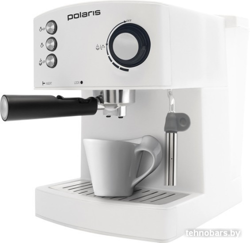 Рожковая помповая кофеварка Polaris PCM 1527E Adore Crema (белый) фото 5