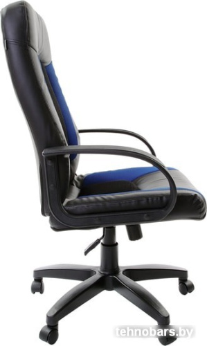 Кресло Brabix Strike EX-525 (кожзам/ткань TW, черный/синий) фото 4