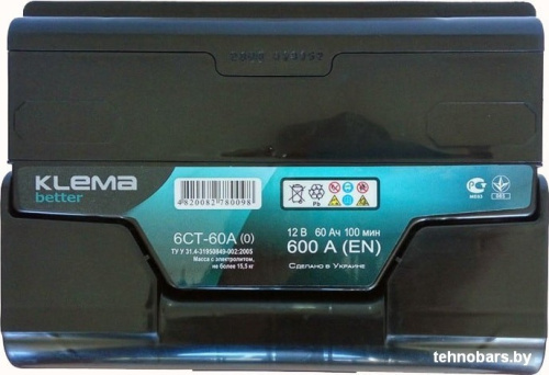 Автомобильный аккумулятор Klema Better 6CТ-60А(0) (60 А·ч) фото 5