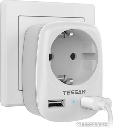 Сетевой фильтр Tessan TS-611-DE (серый) фото 3