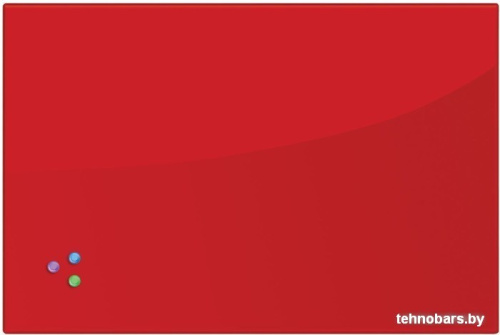 Магнитно-маркерная доска BRAUBERG стеклянная 60x90 см (красный) фото 3