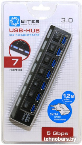 USB-хаб 5bites HB37-303PBK фото 5