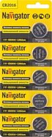 Батарейки Navigator CR2016 5 шт. NBT-CR2016-BP5