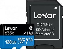 Карта памяти Lexar 633x microSDXC LSDMI128BB633A 128GB (с адаптером)