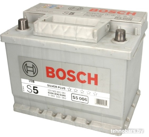 Автомобильный аккумулятор Bosch S5 006 (563401061) 63 А/ч фото 4