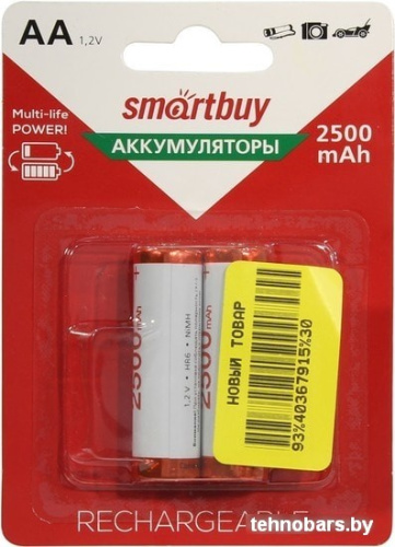 Аккумуляторы SmartBuy AA 2500mAh 2 шт. SBBR-2A02BL2500 фото 3