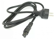 Силовой кабель для блока питания ноутбука 3-pin, черный, с заземлением