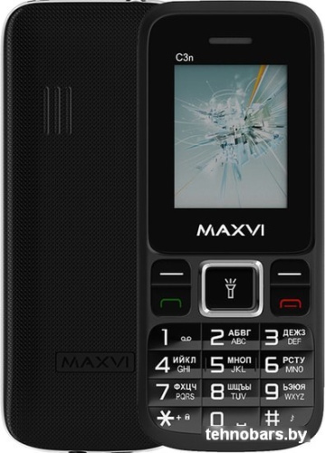 Мобильный телефон Maxvi C3n (черный) фото 3