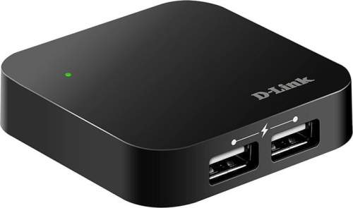 USB-хаб D-Link DUB-H4 (черный)